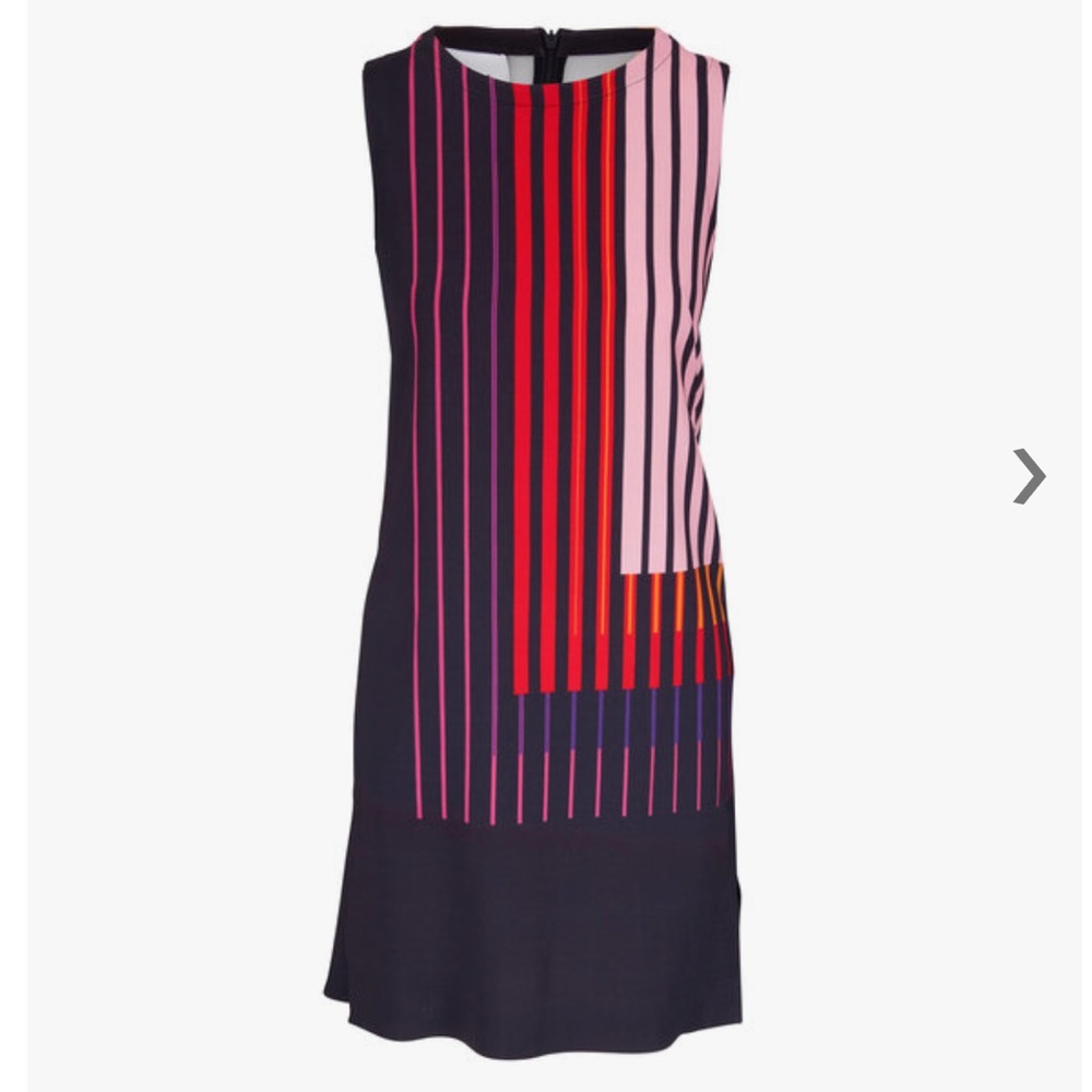 Akris Punto Striped Sleeveless Dress Size US 10 Maximalist Bold Preppy Career - Picture 2 of 13